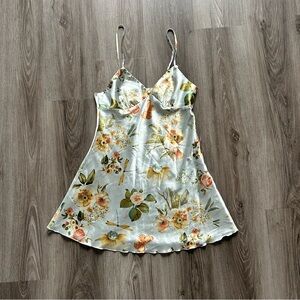 Floral Satin Slip Dress